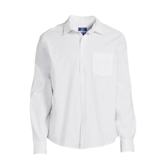 Men’s White Long Sleeve Poplin Button-Up Dress Shirt Size 3XL - Picture 3 of 7